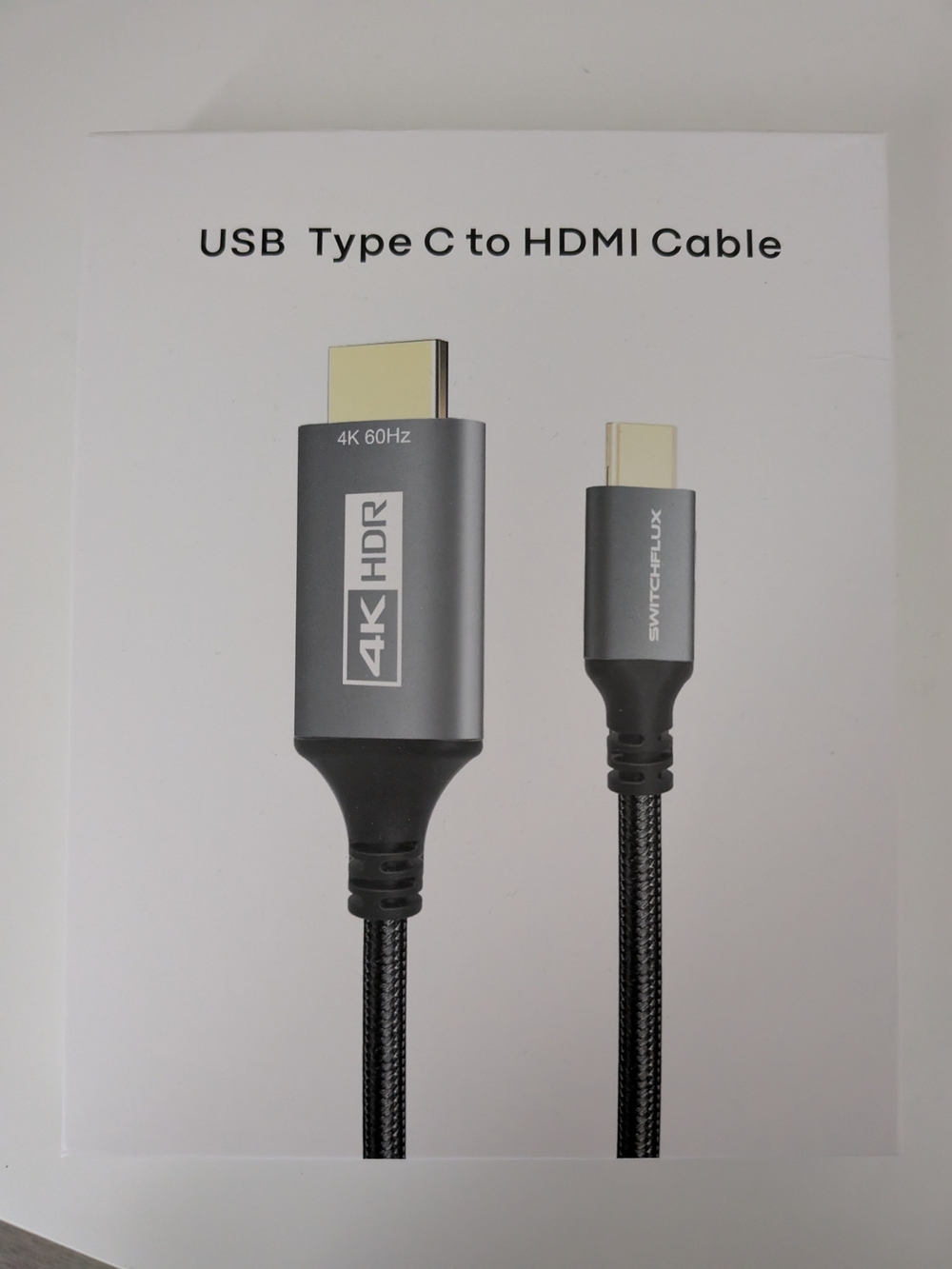 USB Type-C to HDMI Cable - 4K HDR - Gray